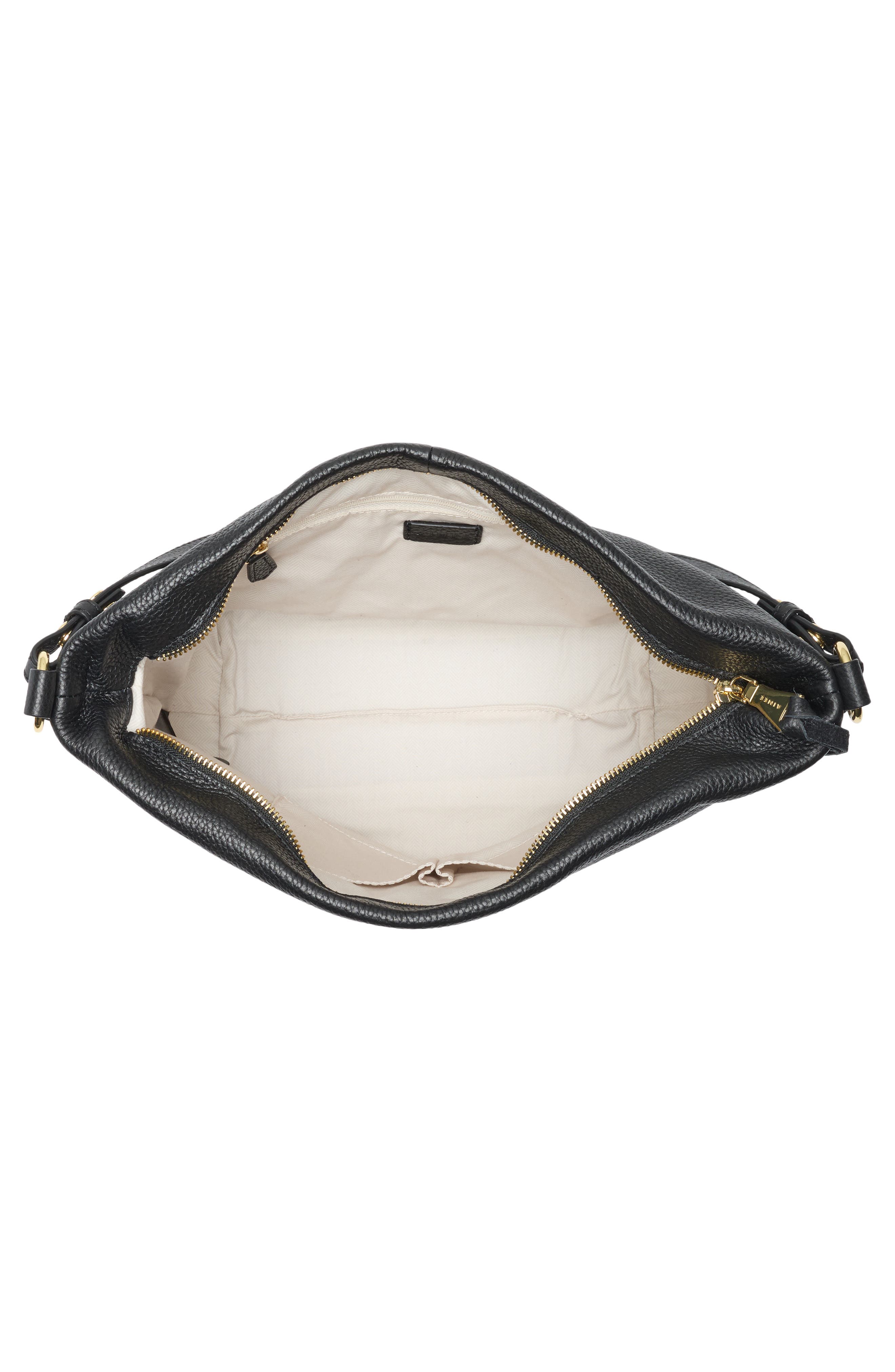 Malta Leather Shoulder Bag, Alternate, color, BLACK