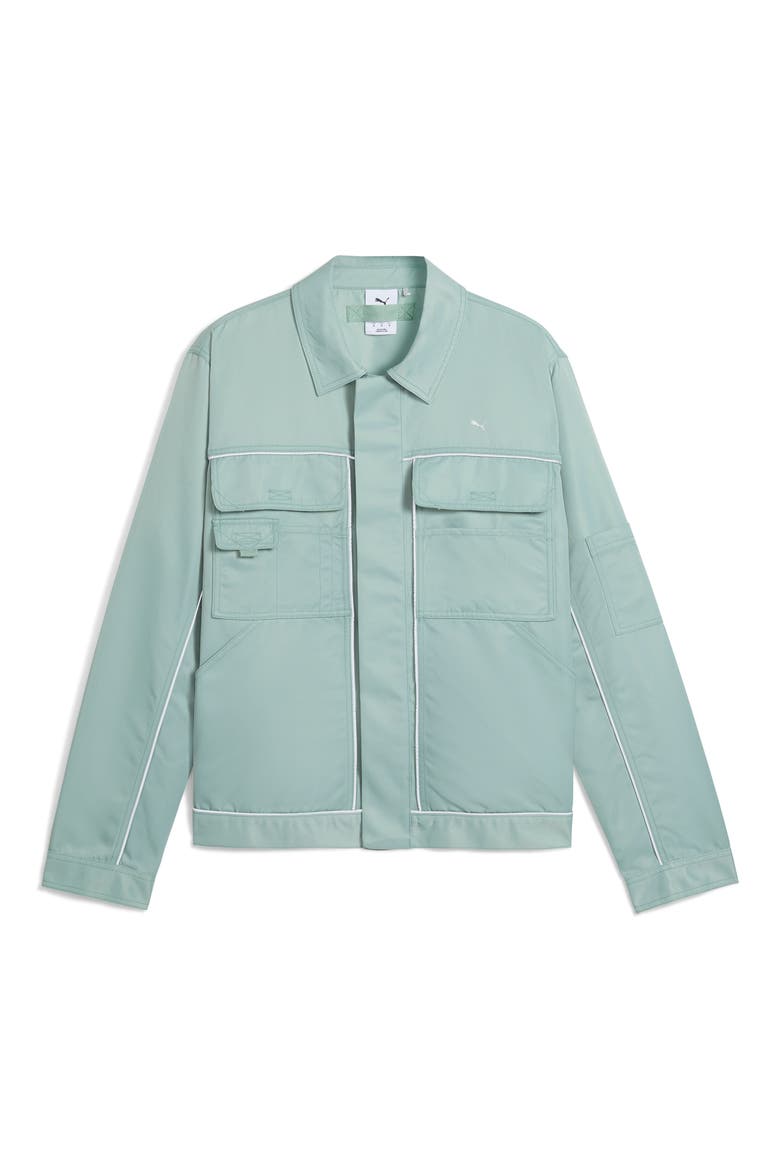 Special Items PUMA Gear Nylon Twill Jacket, Alternate, color, LIGHT MOSS