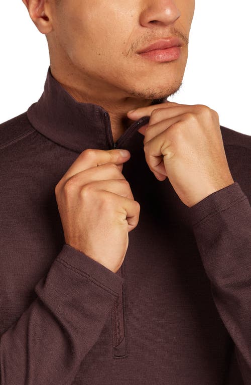 Icebreaker 260 Tech Merino Wool Half Zip Pullover In Brown