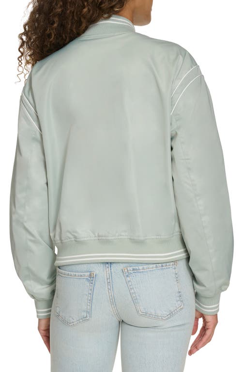 Champion Crop Varsity Jacket In Green