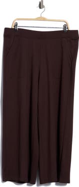 MAX STUDIO Ponte Knit Crop Wide Leg Pants
