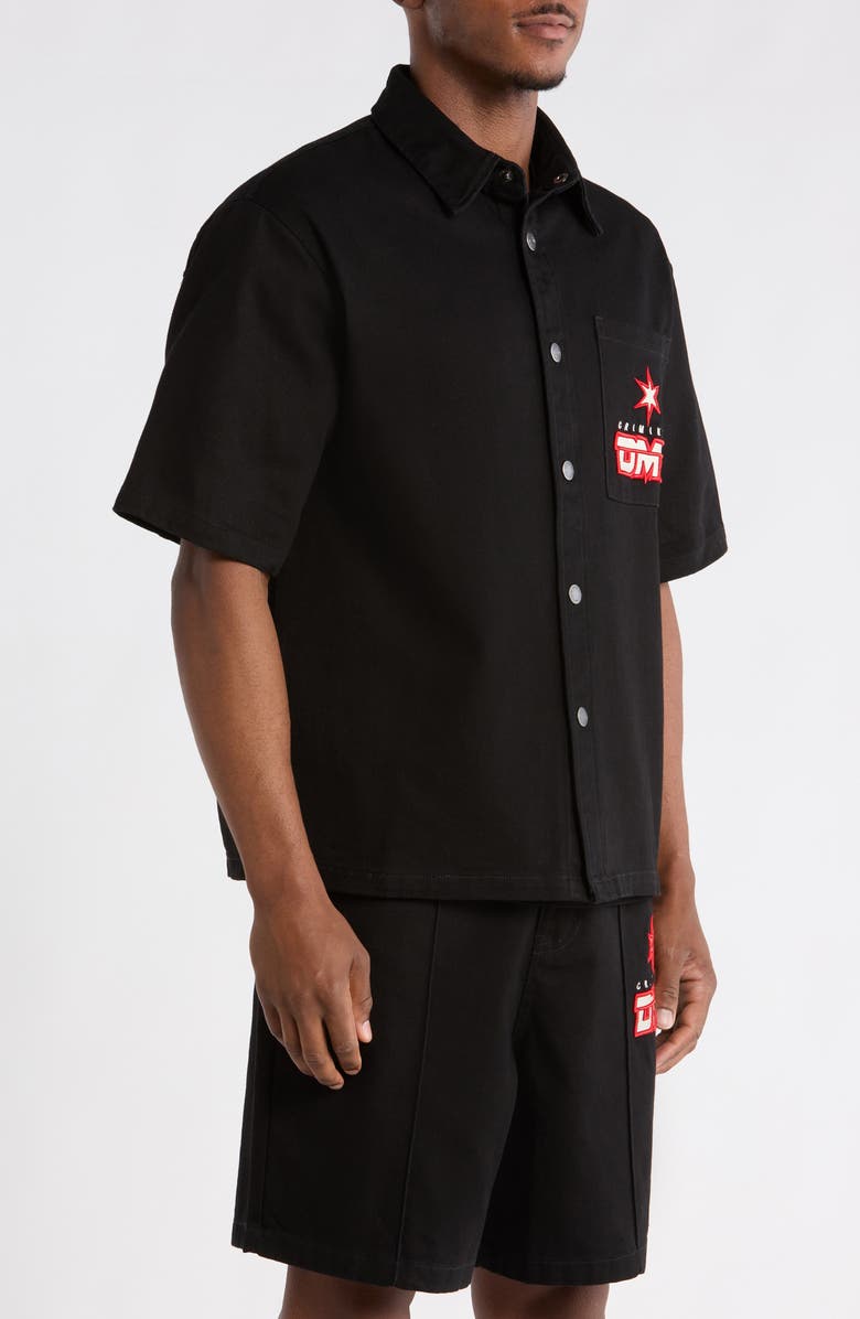 CRIMINAL DAMAGE Star Logo Shirt, Alternate, color, Black