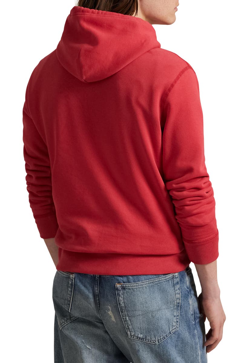 Polo Ralph Lauren Cotton Blend Fleece Hoodie, Alternate, color, Sunrise Red