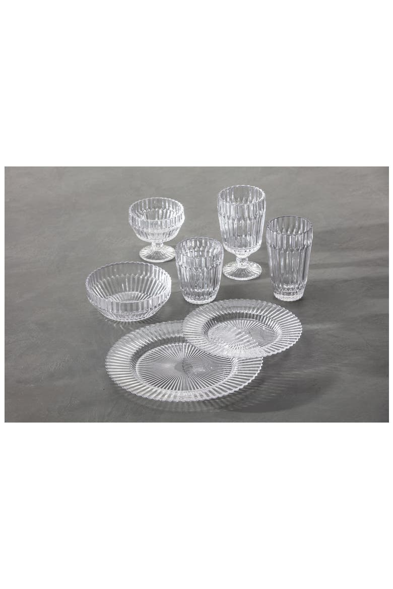 Archie 12-Piece Clear Dinnerware Set, Alternate, color, CLEAR