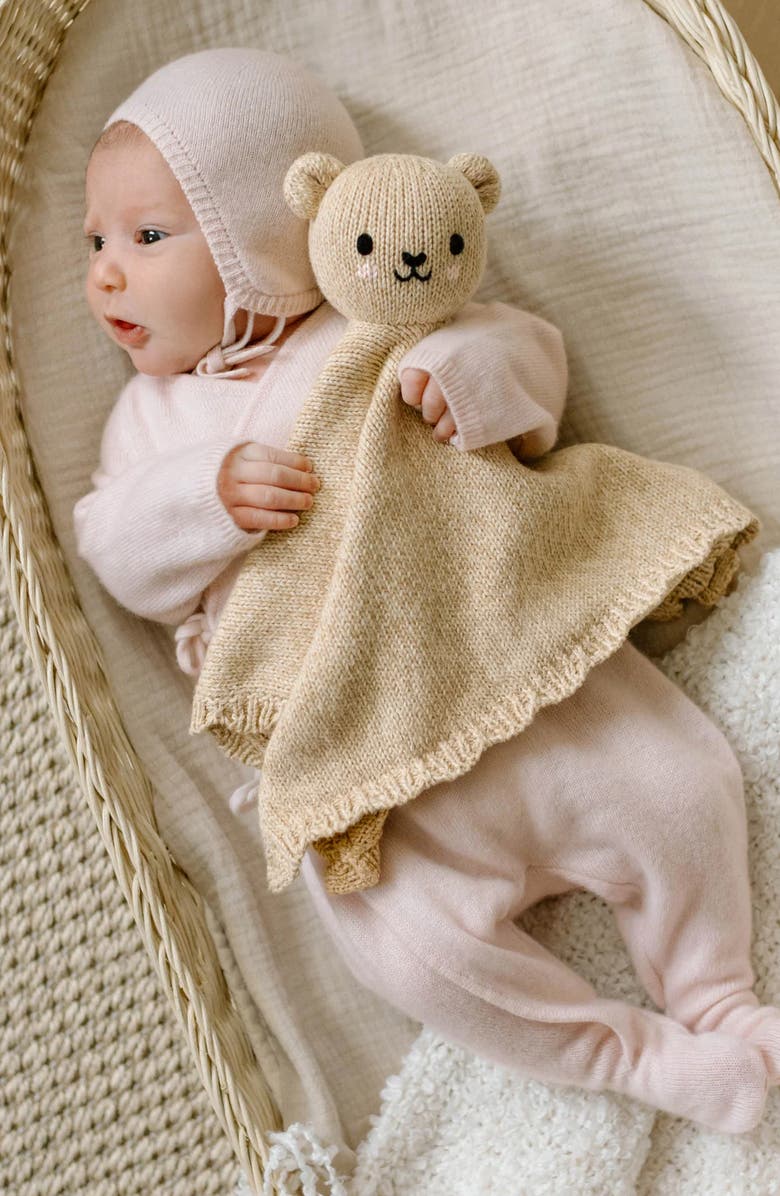 cuddle+kind Baby Bear Lovey & Soother Blanket, Alternate, color, Beige