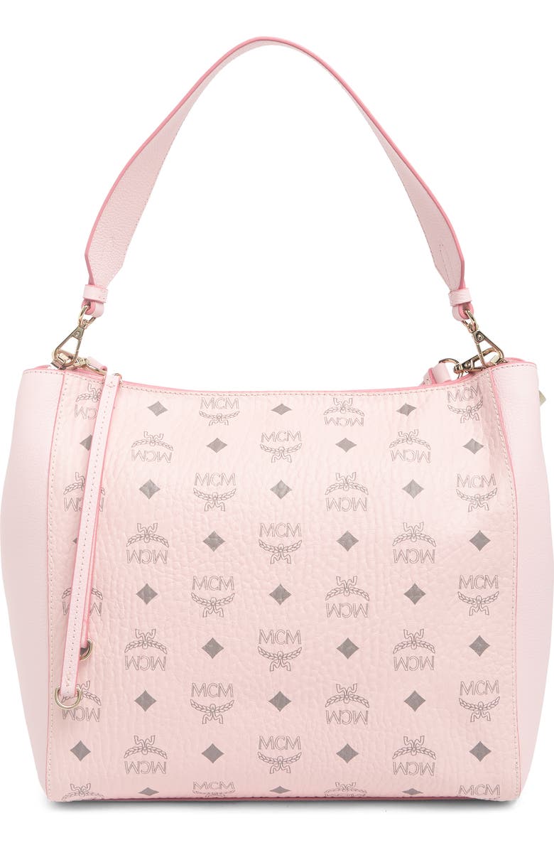 MCM Medium MCM Logo Hobo Bag, Main, color,