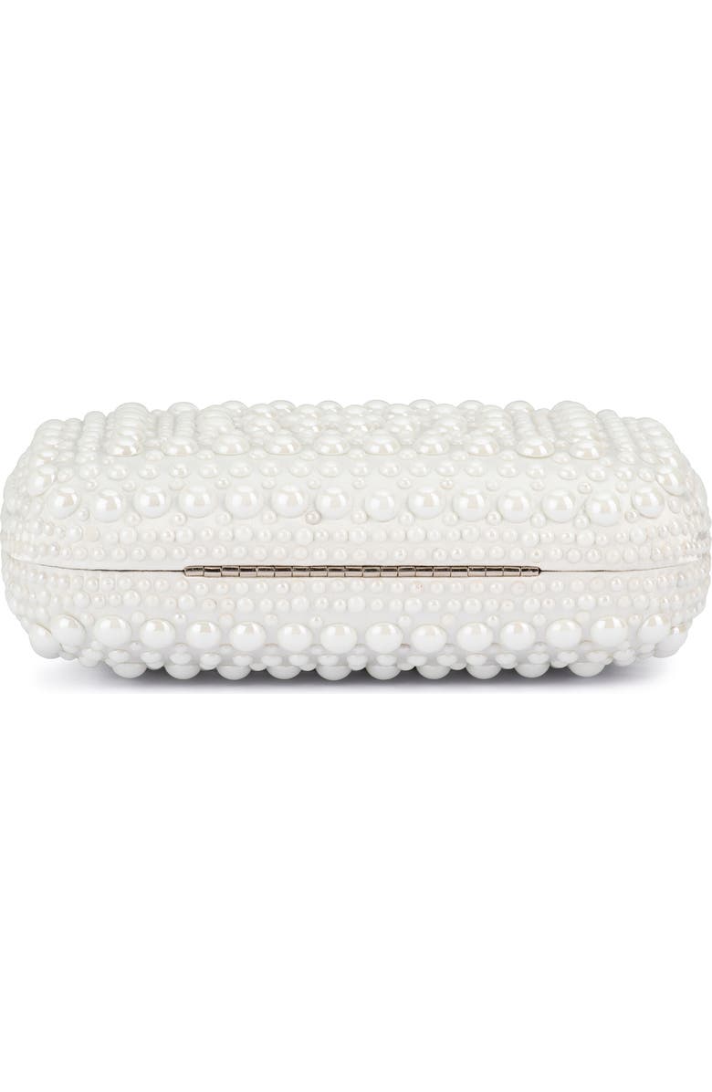 Olga Berg Ari Hotfix Imitation Pearl Clutch, Alternate, color,