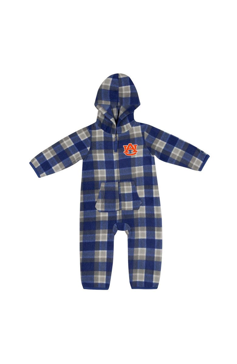 COLOSSEUM Infant Colosseum Navy/Gray Auburn Tigers Farays Plaid Full-Zip Hoodie Jumper, Main, color, Navy