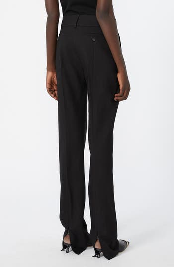 SPORTMAX Zip Cuff Stretch Twill Straight Leg Pants | Nordstrom
