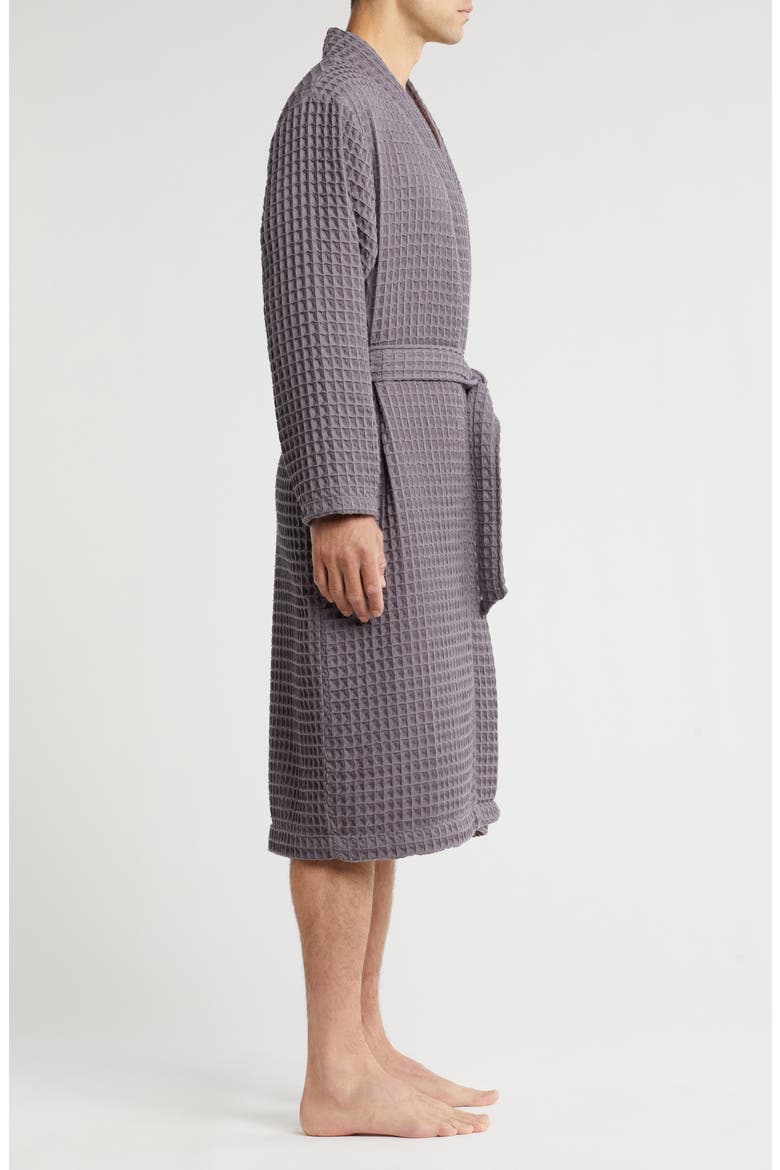 Modern Waffle Robe, Alternate, color, GREY EXCALIBUR