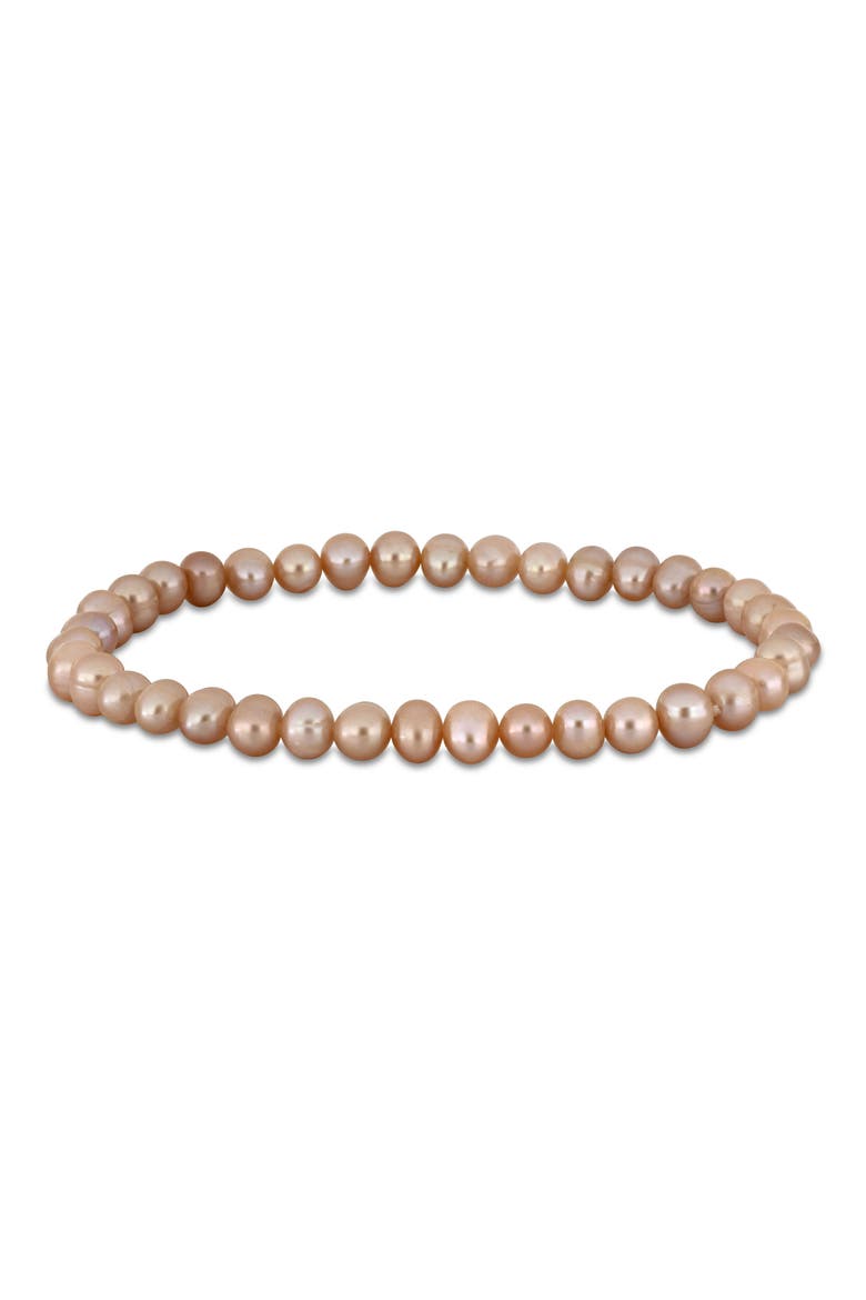 5-5.5mm Cultured Freshwater Pearl Bracelet, Main, color, PINK