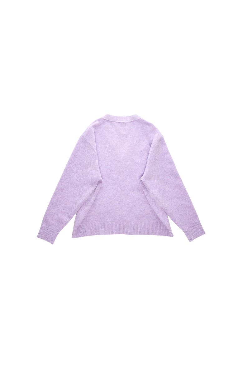 Alpaca Blend Cardigan, Alternate, color, Lavender