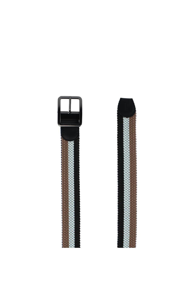 Trafalgar Big and Tall Matias 35MM Blue and Kahki Stripe Reversible Braided Casual Golf Belt, Alternate, color, Blue And Khaki Stripes