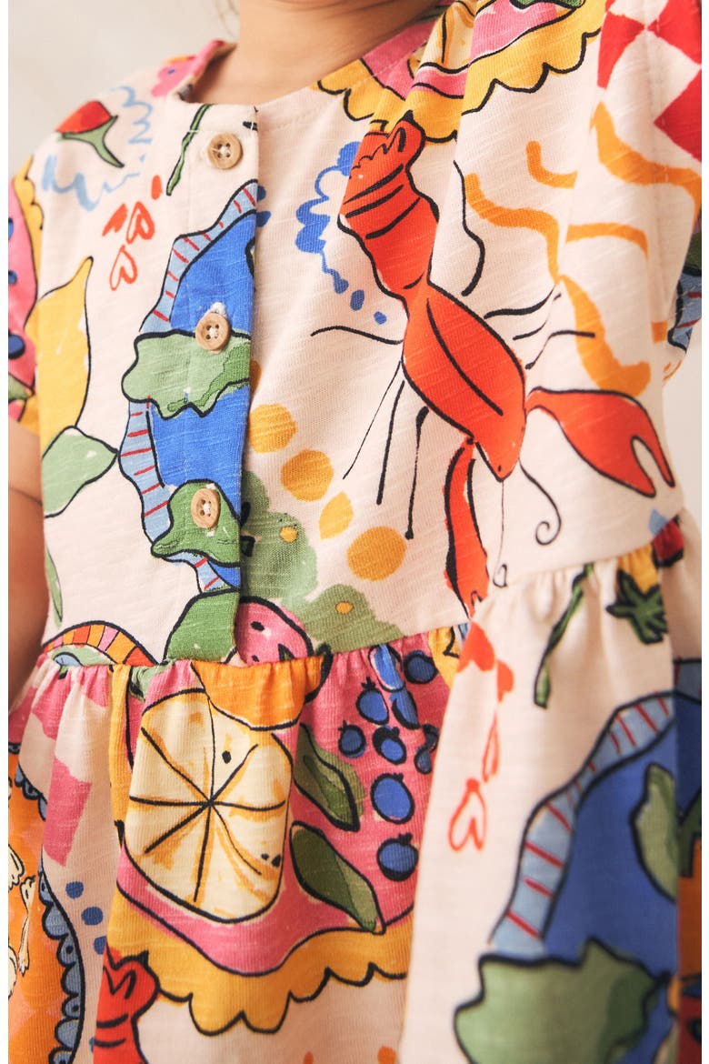 Kids' Amalfi Print Cotton Jersey Dress, Alternate, color, MULTI