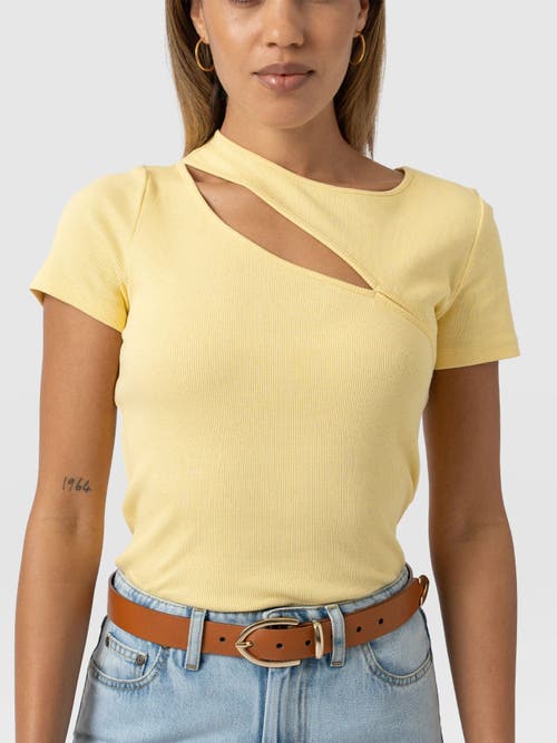 Saint And Sofia Saint + Sofia Reveal Tee In Yellow