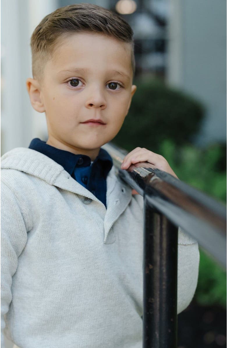 Hope & Henry Boys' Organic Henley Sweater Hoodie, Kids, Alternate, color, 