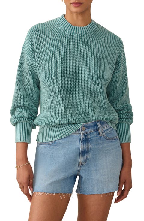 Sunwashed Organic Cotton Fisherman Sweater