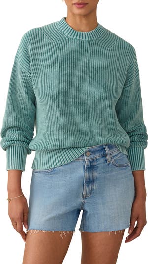 Faherty Sunwashed Organic Cotton Fisherman Sweater | Nordstrom