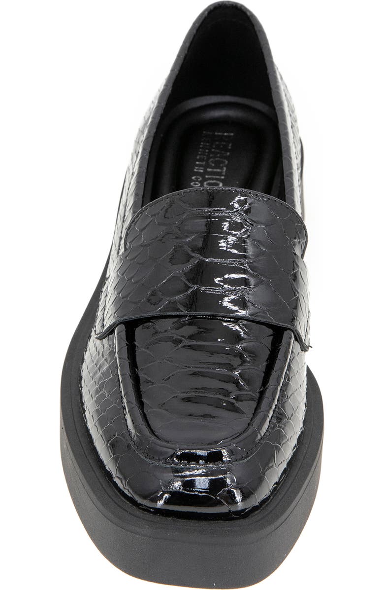 Reaction Kenneth Cole Surry Snakeskin Embossed Loafer, Alternate, color, Black Snake