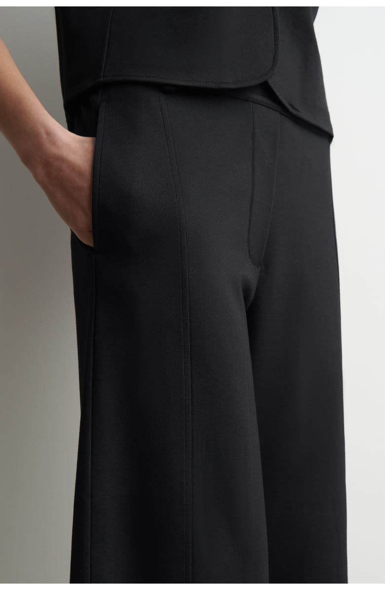 COS Twill-jersey Straight-leg Culottes, Alternate, color, Black