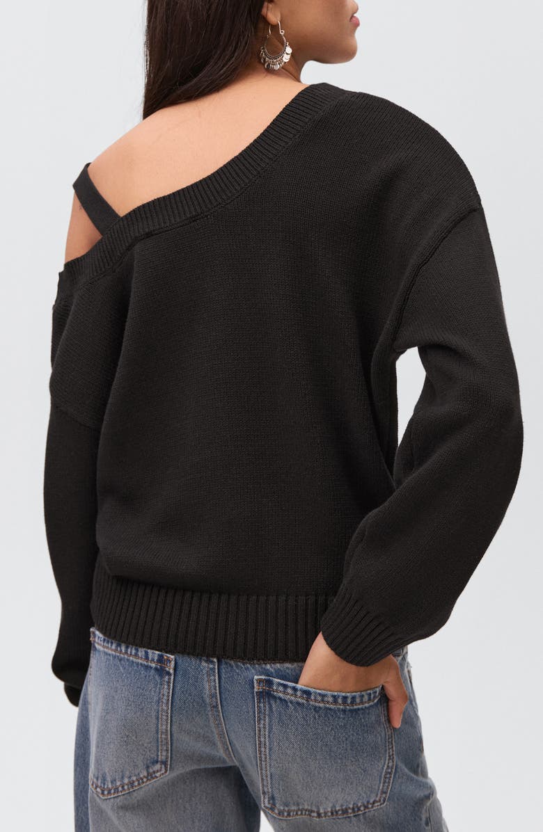 MANGO TEEN Off the Shoulder Cotton Sweater, Alternate, color, 