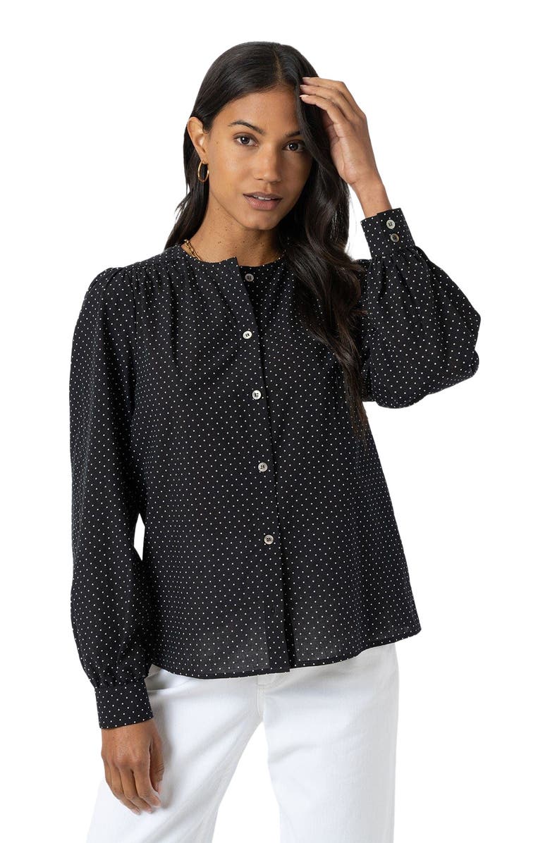Saint + Sofia Amelie Blouse, Main, color, Black