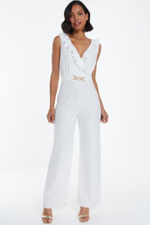 Buckle Frill Detail Palazzo Jumpsuit