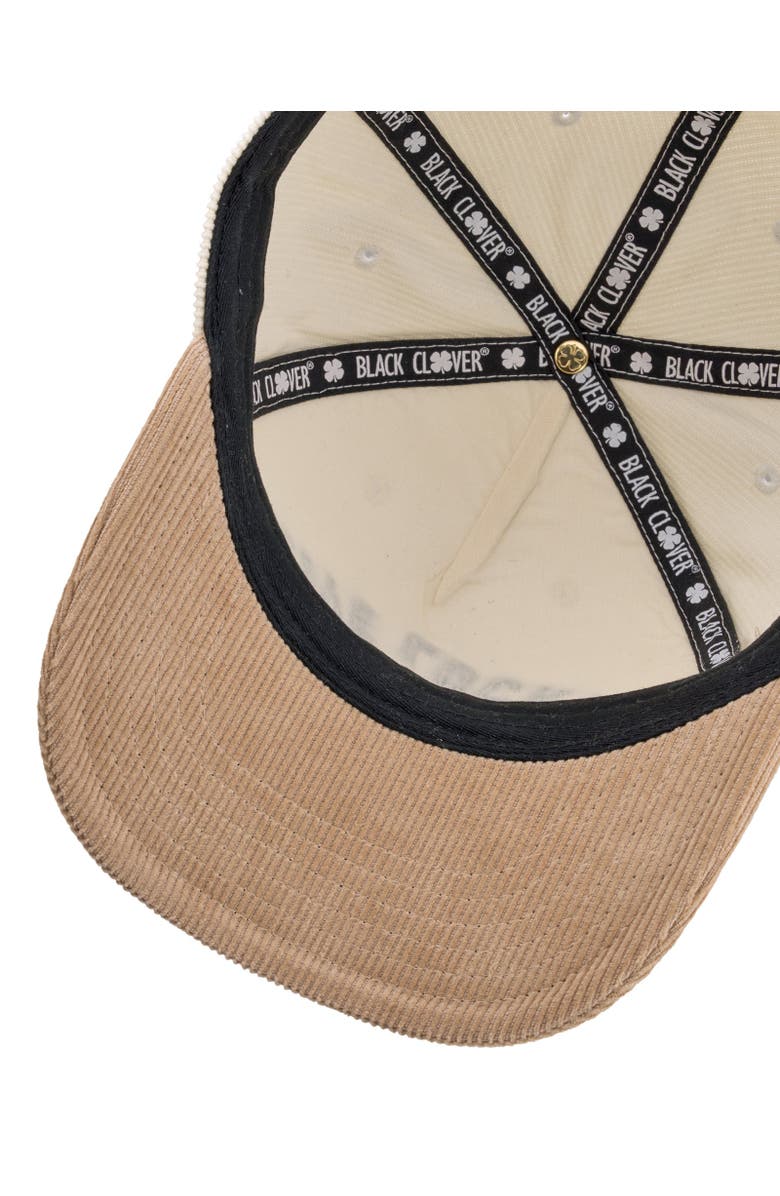 Black Clover Cord Upside Down Luck 1 Hat, Alternate, color, Brown