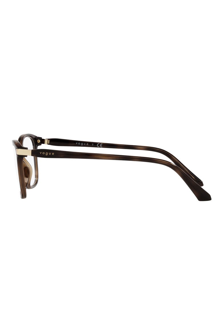 53mm Pillow Optical Glasses, Alternate, color, BROWN