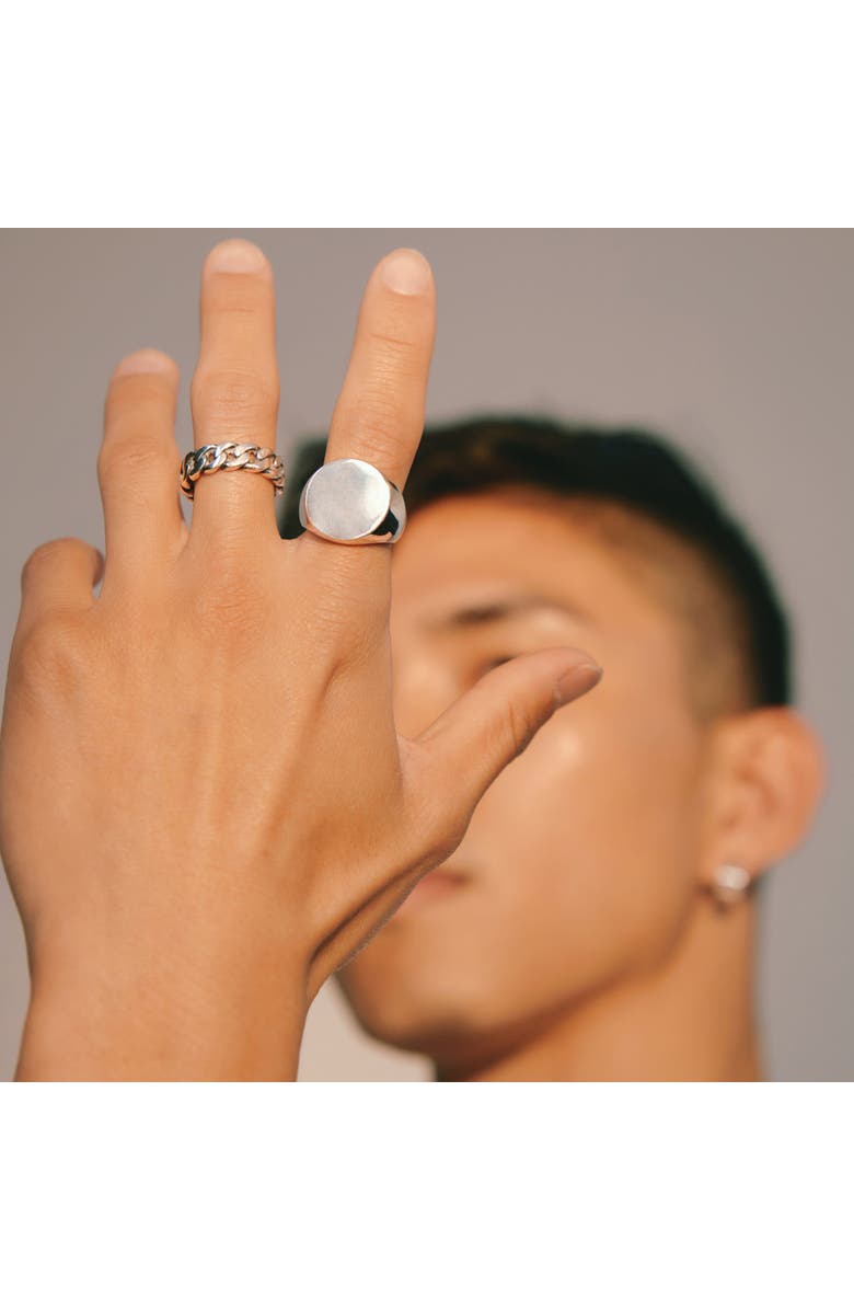 LOUPN Cuban Chain Ring, Alternate, color, Silver