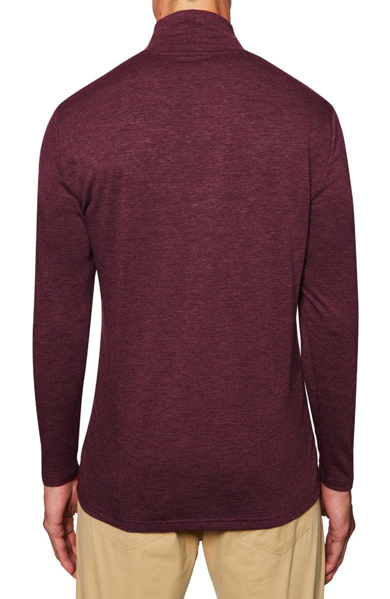 CONSTRUCT Solid Mock Neck Long Sleeve Shirt, Alternate, color, Burgundy