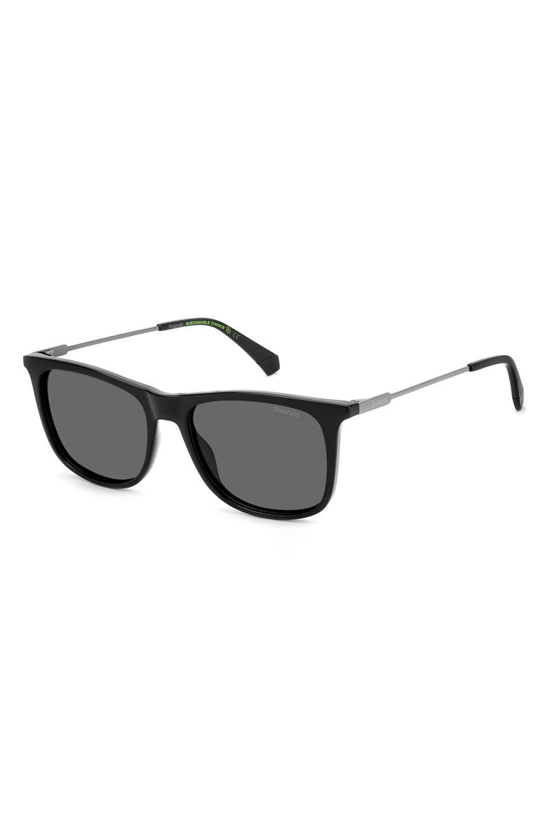 Polaroid 55mm Polarized Rectangular Sunglasses, Alternate, color, 