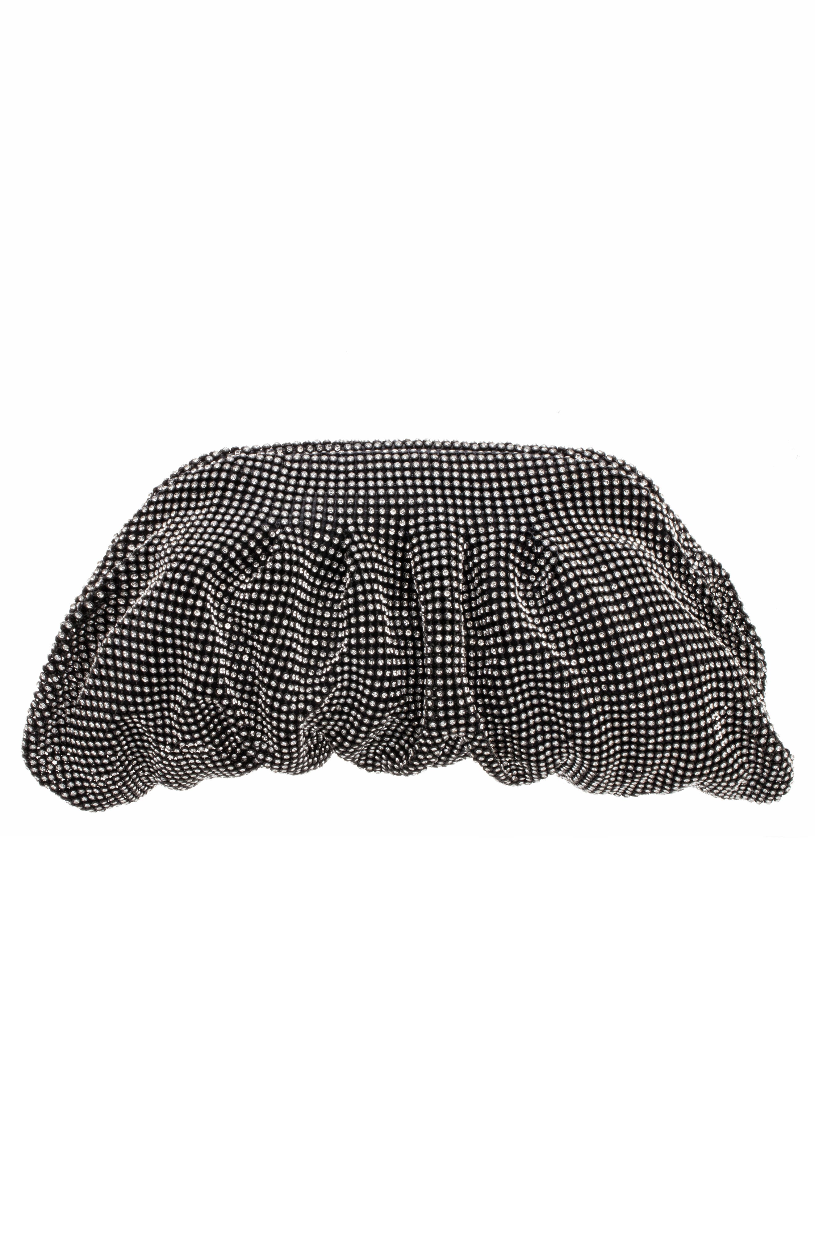 Nina Crystal Mesh Clutch, Alternate, color, 