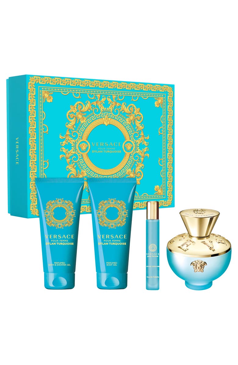 Versace Dylan Turquoise 4-Piece Fragrance Gift Set $195 Value, Main, color, 