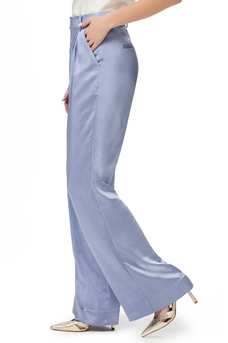 Elyana High Waist Satin Trousers, Alternate, color, ICD SLATE
