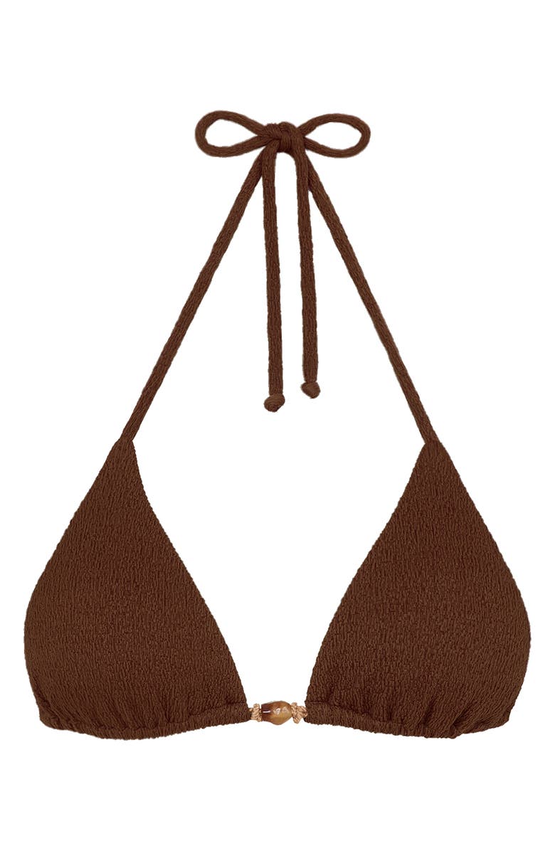 ViX Paula Hermanny Corsica Triangle Bikini Top, Alternate, color, Brown