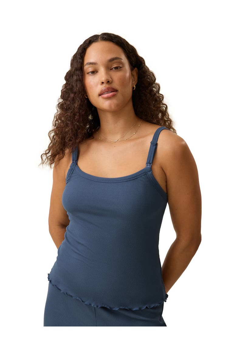 Ribbed Modal Nursing Cami, Main, color, Light Navy