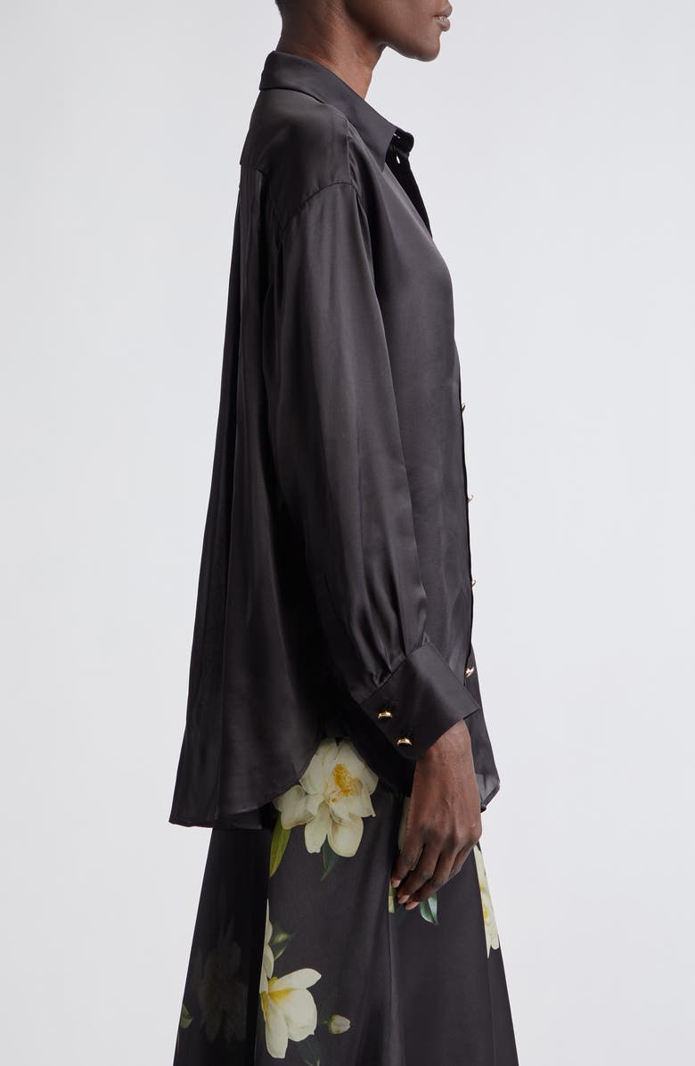 Zimmermann Harmony Floral Print Silk Button-Up Shirt, Alternate, color, 