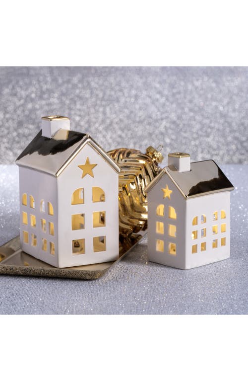 Zodax Lilou Set Of 2 Led House Figurines In Multi