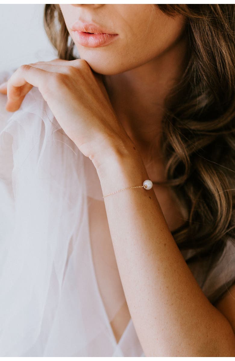 Untamed Petals Abigail Pearl Bracelet, Alternate, color, Gold