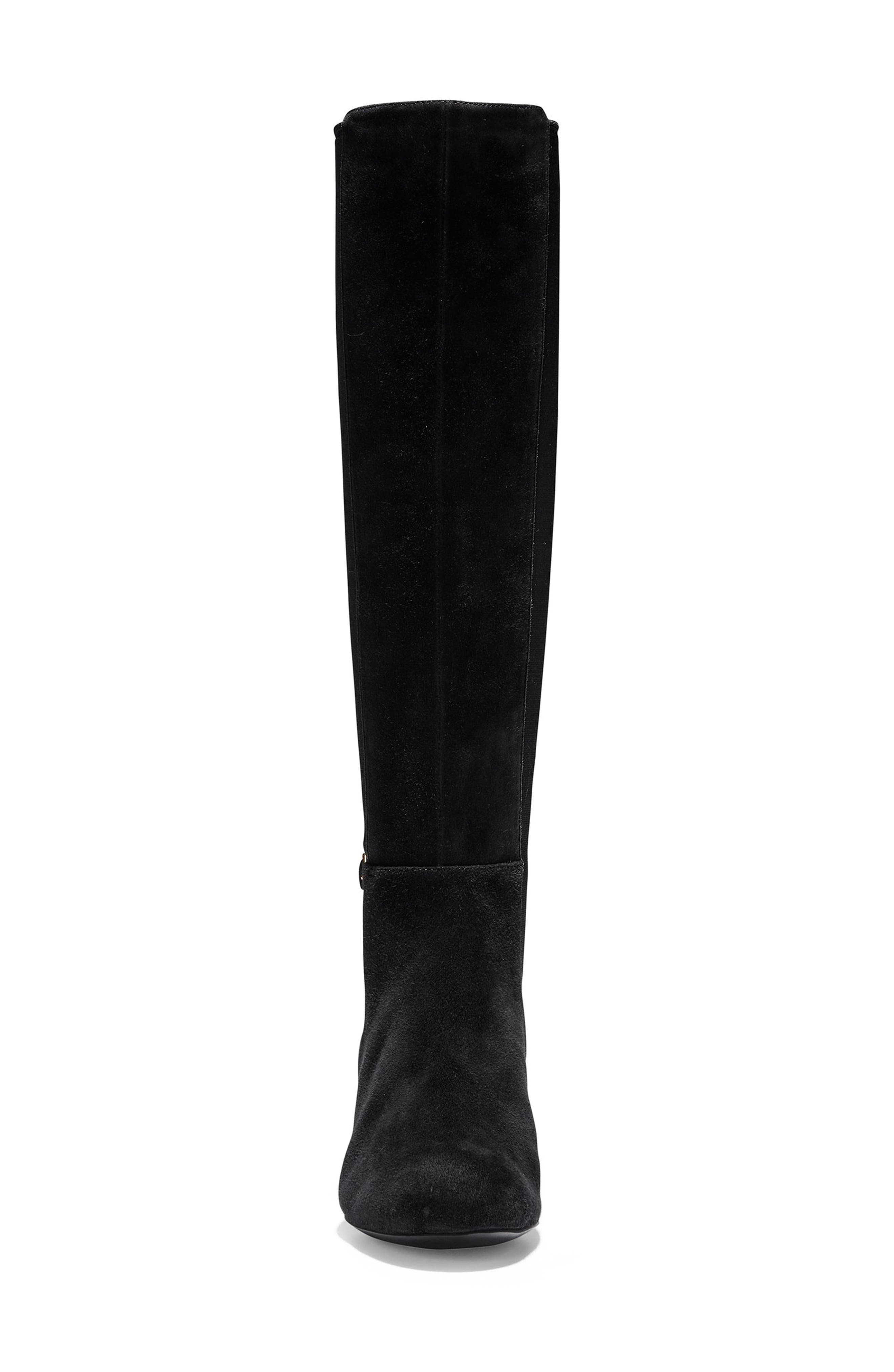 Avani Stretch Boot, Alternate, color, BLACK SUEDE