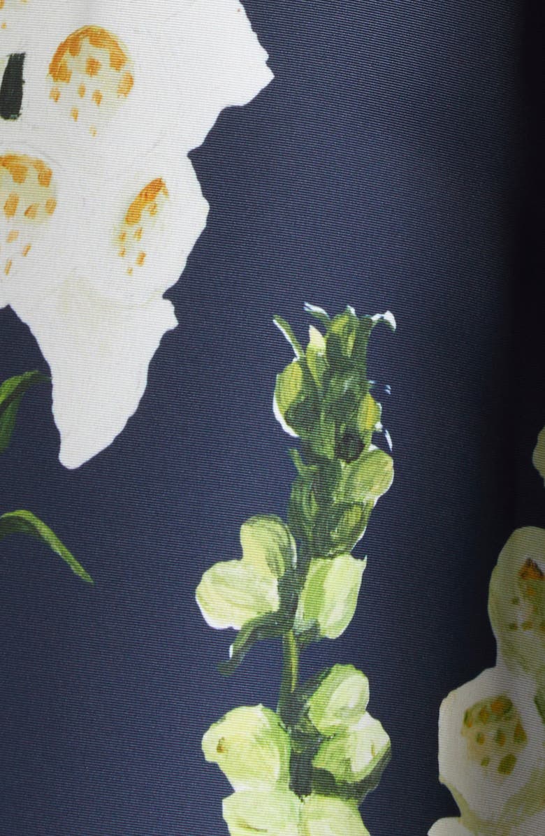 Oscar de la Renta Foxglove Dégradé Faille Fit & Flare Dress, Alternate, color, Navy Multi