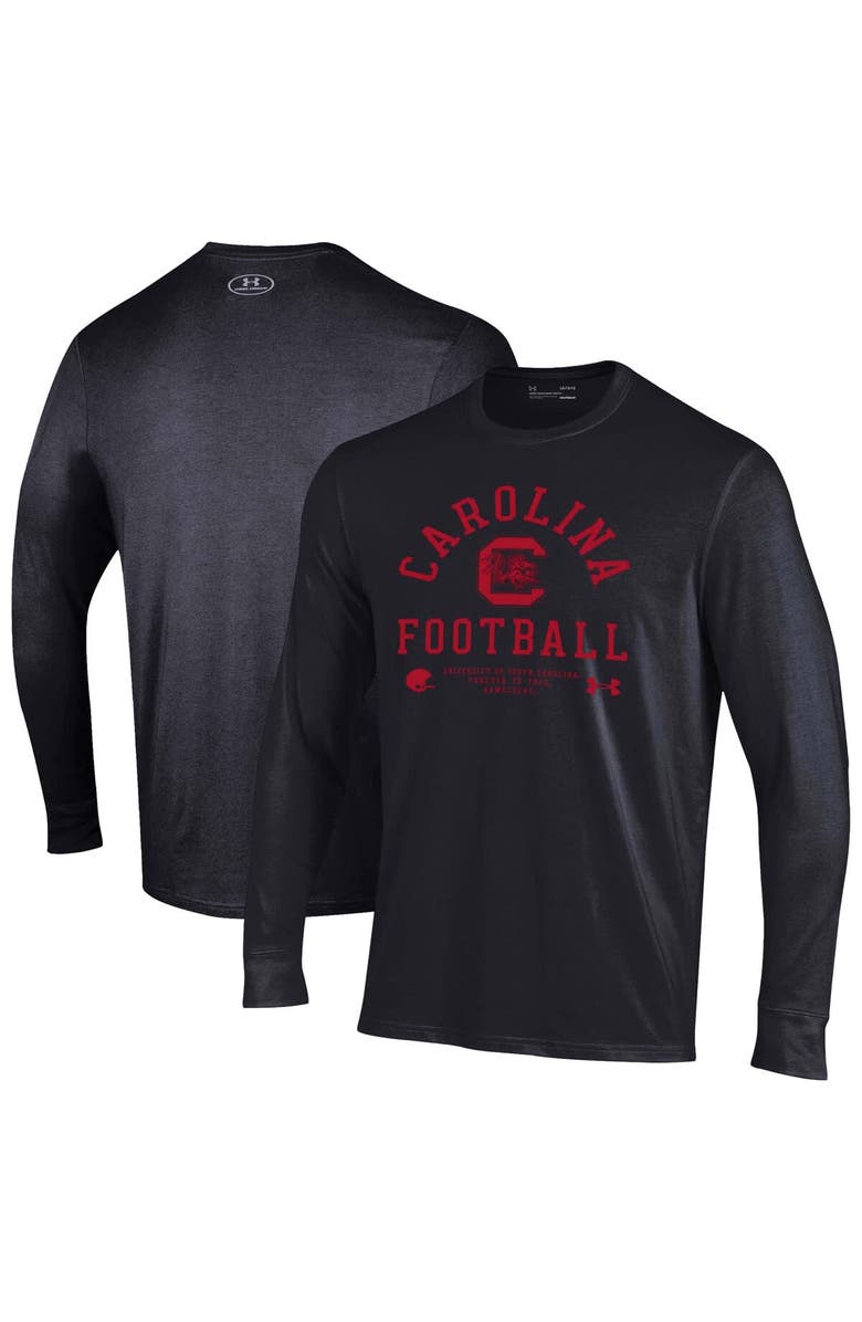 Under Armour Men's Under Armour Black South Carolina Gamecocks 2025 Sideline Football Performance Cotton Long Sleeve T-Shirt, Main, color, Black