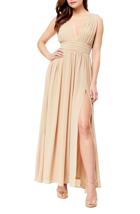 Love by Design Athen Plunging V-Neck Maxi Dress