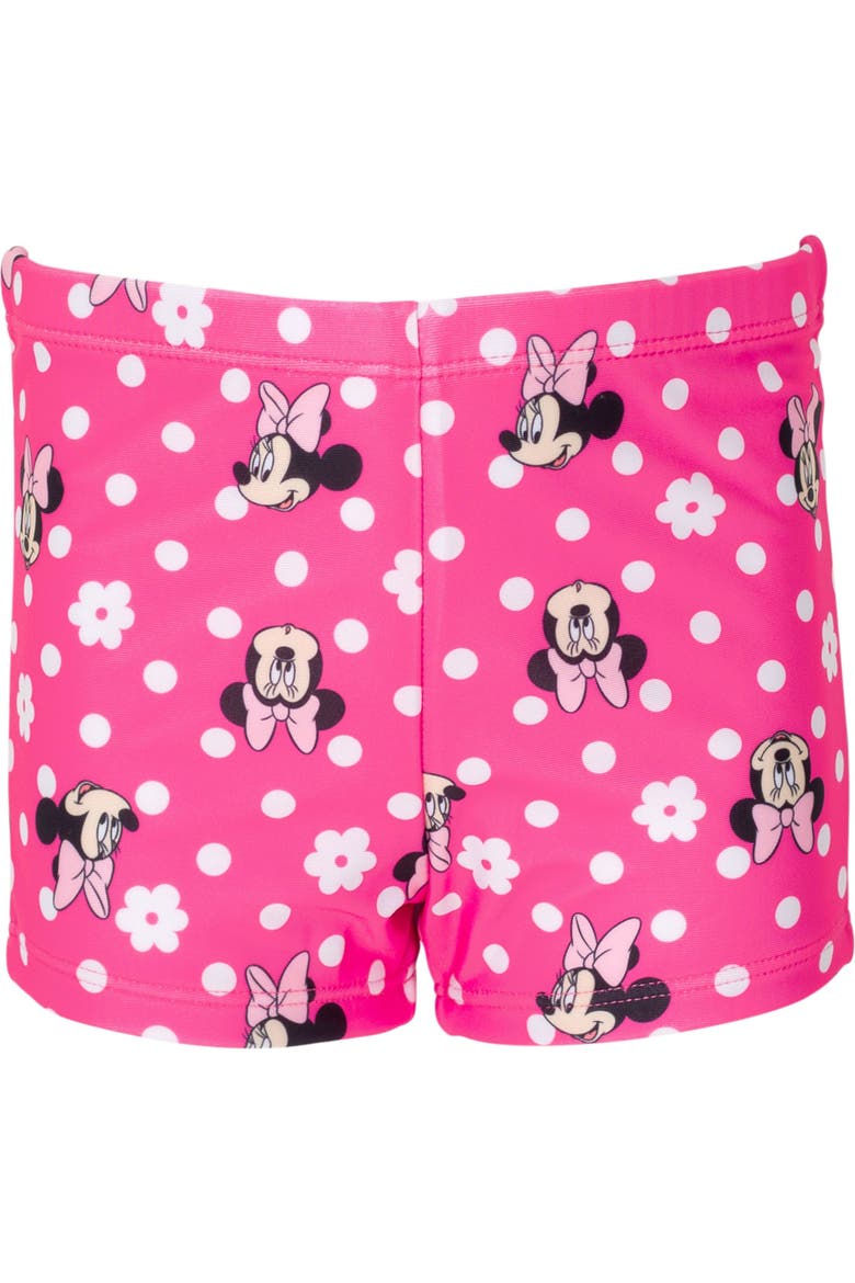 Minnie Mouse 2-Piece Swimwear Rash Guard and Shorts Set, Alternate, color, Minnie Bright Pink