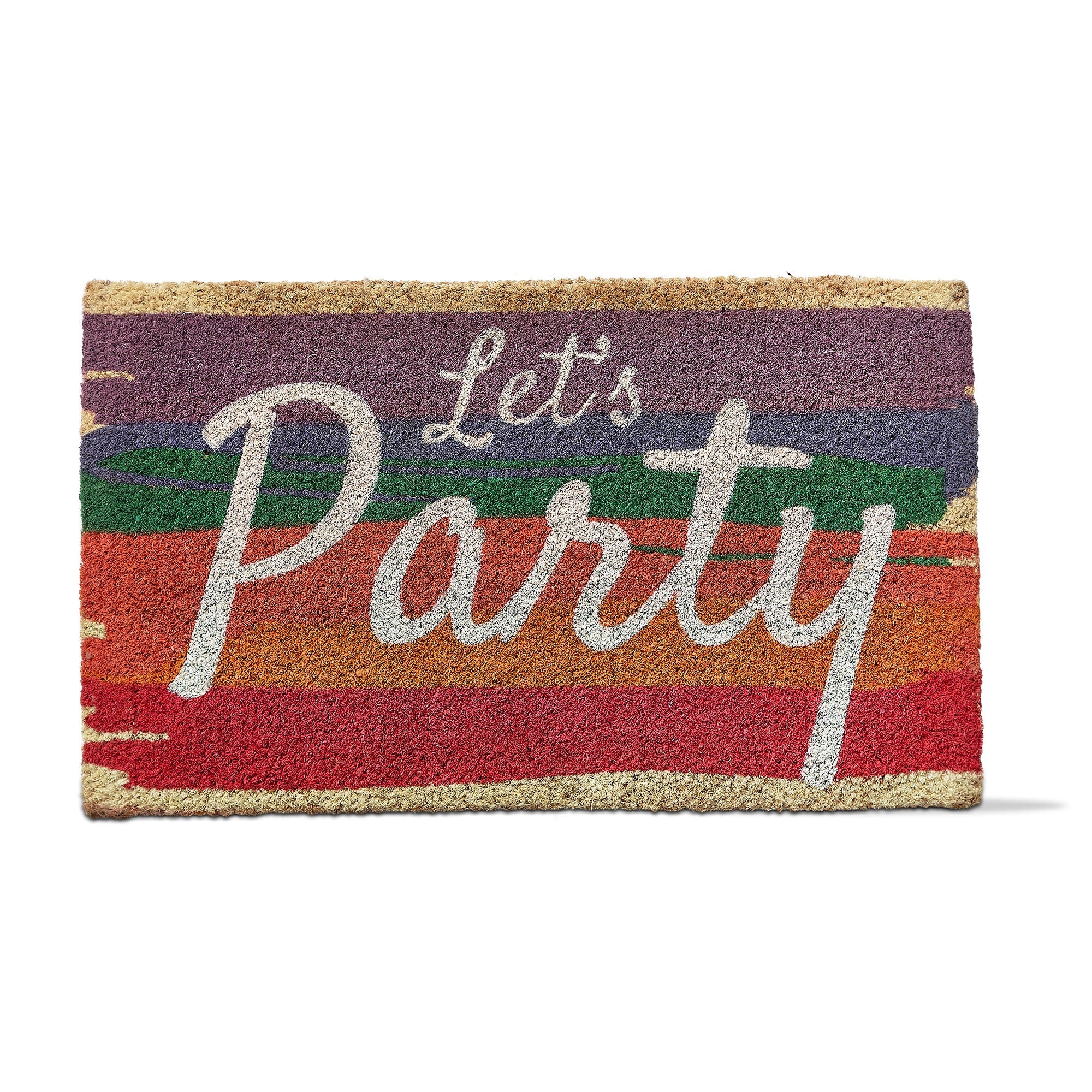Tag Rainbow Colored Lets Party Welcome Mat For Indoor Outdoor In Multi