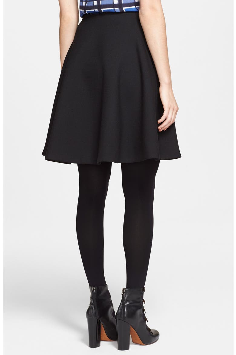 'Sixties' Circle Skirt, Alternate, color, BLACK