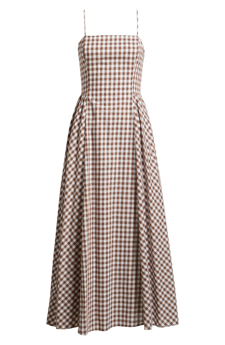 Lucy Paris Kalley Sleeveless Cotton Maxi Dress, Alternate, color, Brown