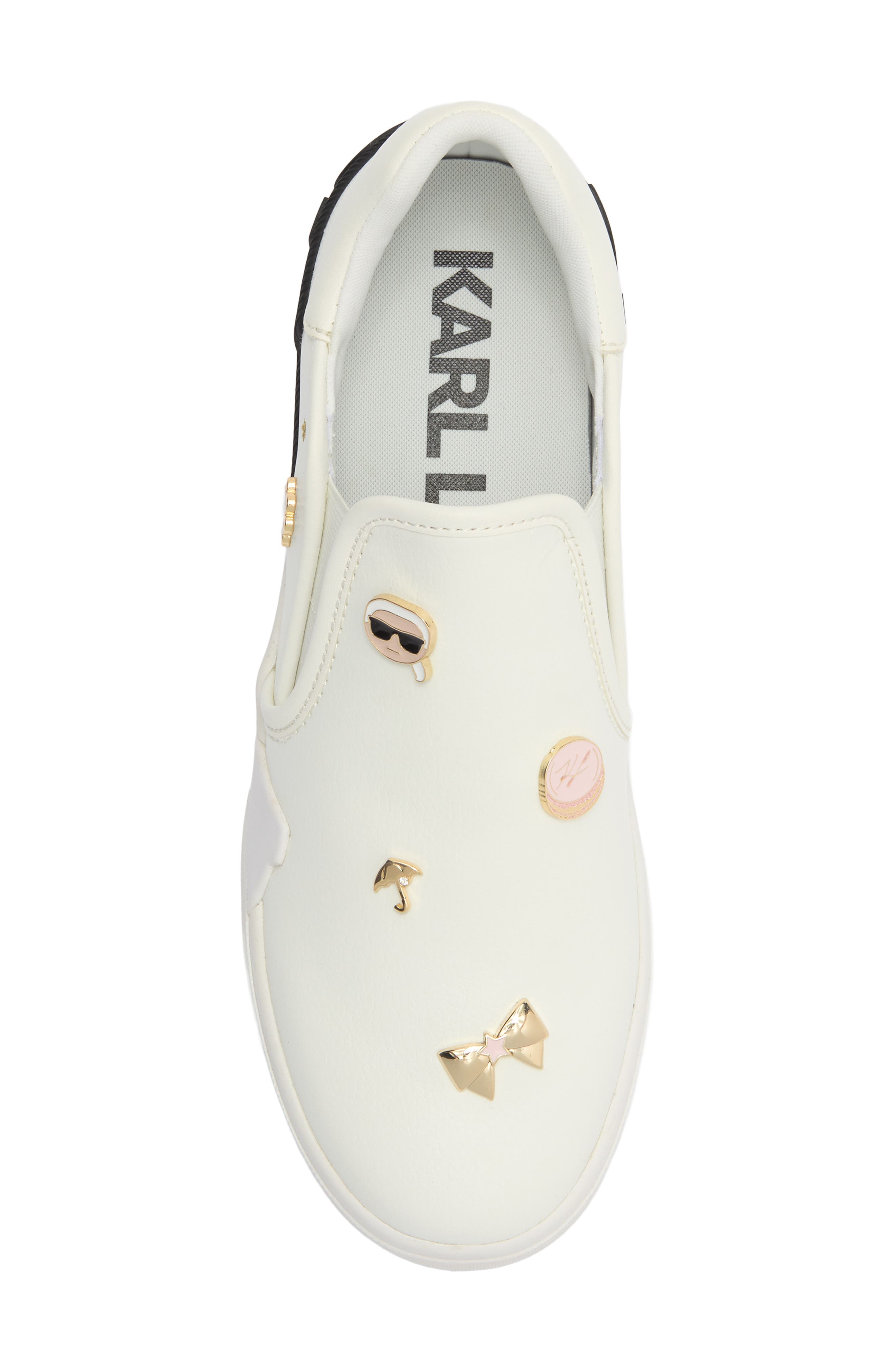 KARL LAGERFELD PARIS Maude Slip-On Sneaker, Alternate, color, Bright White