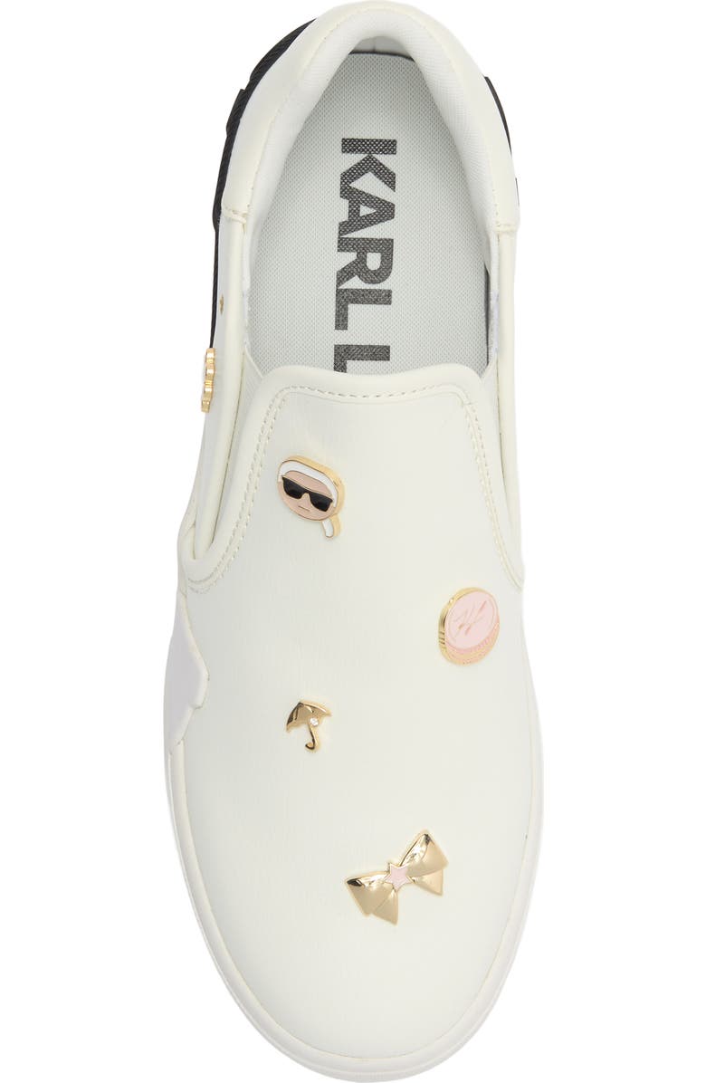 KARL LAGERFELD PARIS Maude Slip-On Sneaker, Alternate, color, Bright White